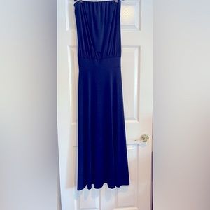 Veronica M Never worn w/out tags Tube Top Maxi Dress Navy Blue